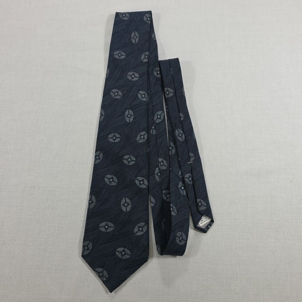 Don Loper Beverly Hills Men's Blue Geometric Tie 100% Silk Designer